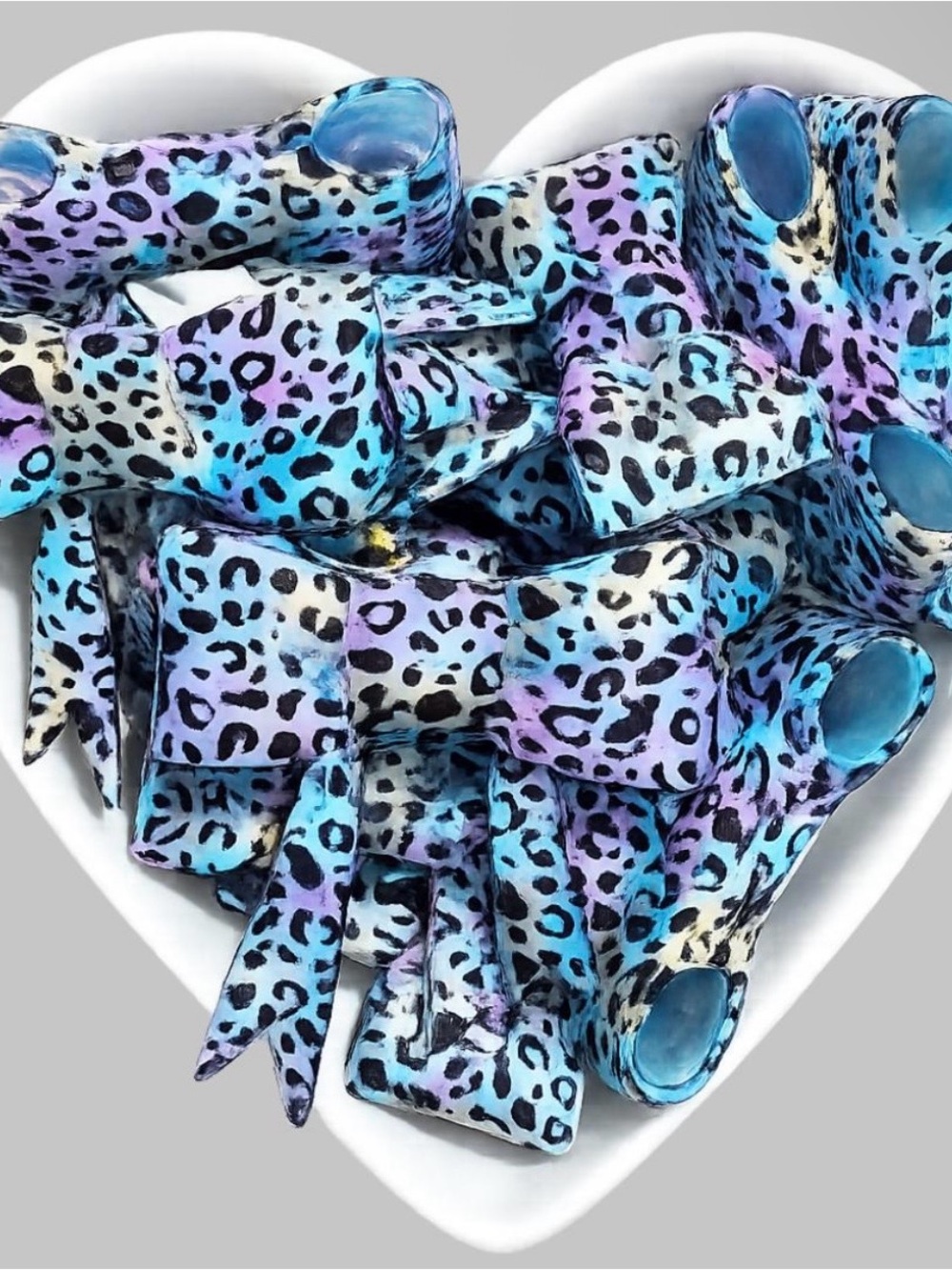 Pastel Leopard Print straw topper